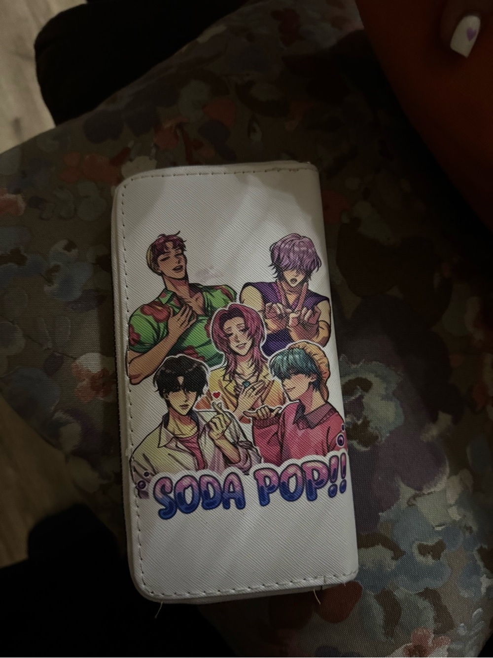 Soda Pop!! White Illustrated Flip Wallet